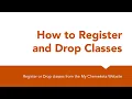 How to Register and Drop Classes - Chemeketa Community College