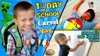 chases 1st day of school shawns old house tour w carvel ice cream funnel vision vlog