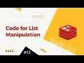 12 Redis 101 Manipulating Lists in Redis Code Example for Efficient Data Handling