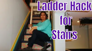 DIY How to Build a Ladder Platform for the Stairs Very Secure and sturdy