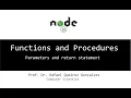 Functions and Procedures node js