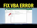 How To Fix Microsoft Visual Basic Run time error 1004