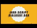 Alert box in JavaScript Dialoguebox in