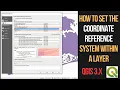 How to Set Coordinate Reference System QGIS