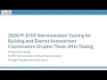Spring 2026 M-STEP Administration Training Chapter 3 After Testing