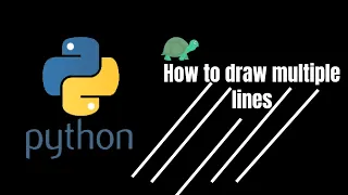 How to Draw multiple line in python by Turtle Python Tutorial