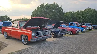 Shorty s cruise-in before the big show C10 S in the Park Shorty s Custom Paint Midlothian Texas