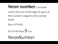 What is Neon Number with Programe by java programming point