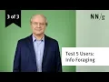 Usability Testing w 5 Users Information Foraging 3 of 3