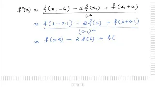 Numerical Differentiation Second Order Central Difference Numerical Computation