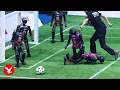Humanoid AI robots play 3v3 football tournament in China