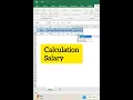 How to calculate Monthly salary in excel