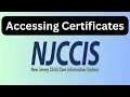 NJCCIS - Accessing Training Certificates