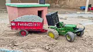 Homemade Remote Control Tractor John Deere with trolley new project work @MrPendujatt22 