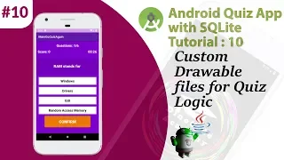 10 Multiple Choice Quiz App with SQLite Integration Part 10 - Custom Drawable