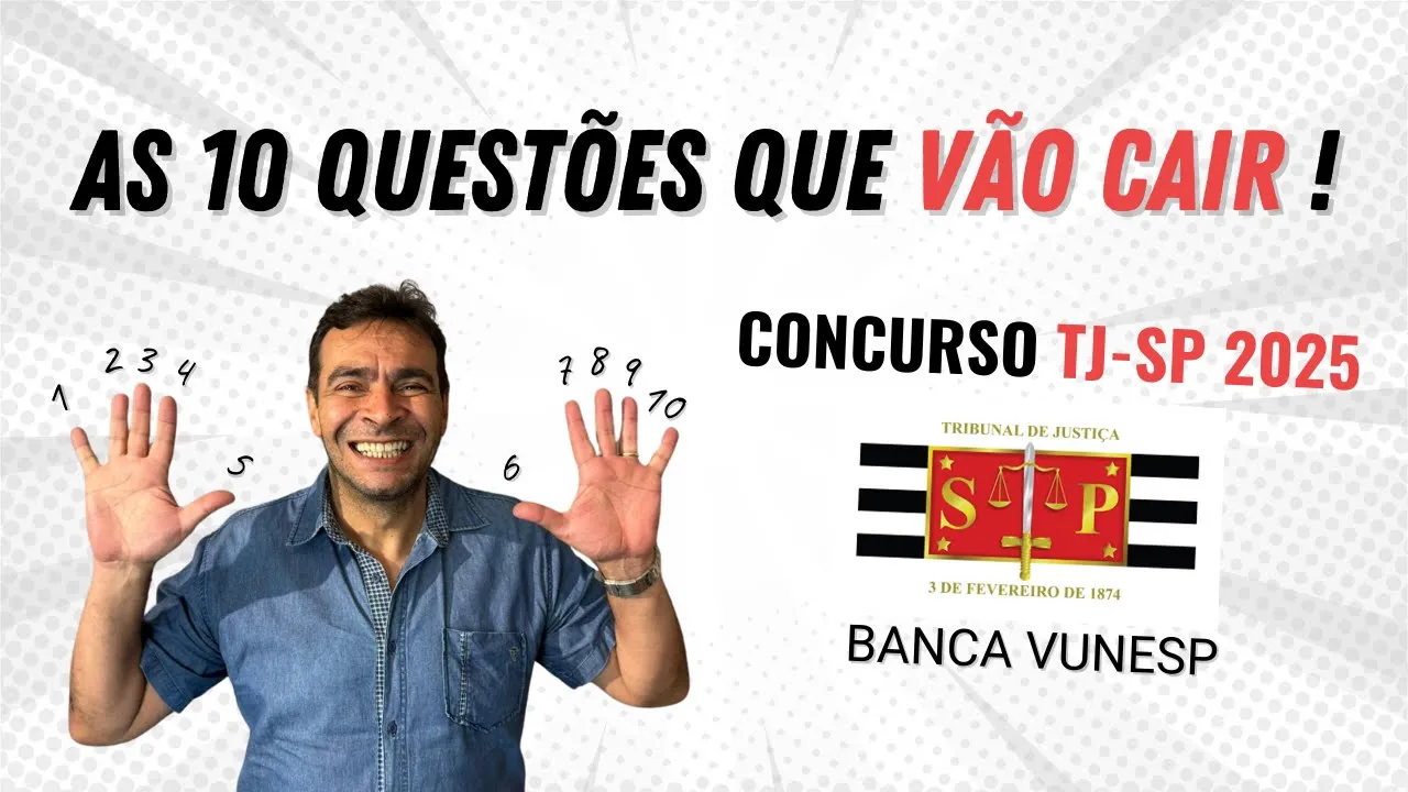 É isso que vai cair em Português no TJ-SP 2025...