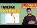 Day 3 Computer Training Classes Taskbar Settings Computer Course in Hindi