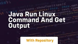 java run linux command and get output