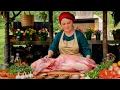 Village Style Spit Roasted Lamb over Open Fire