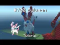 How to build a Pokemon Sylveon statue in Minecraft Tutorial
