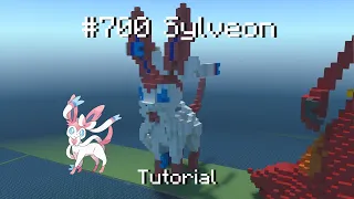 How to build a Pokemon Sylveon statue in Minecraft Tutorial