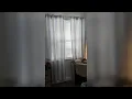 Central Park Sheer Navy Blue and White Stripe Farmhouse Curtains Boucle Linen Window Curtain Panel P