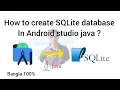 How to create SQLite database in Android studio java offline database part 1