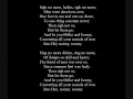 "Sigh No More Ladies" with Lyrics