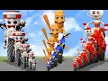 Download Lagu Big \u0026 Small: Tung Tung Sahur vs Cappuccino Assassino vs Ballerina Capuchina on a motorcycle vs Train