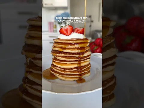 25 g protein & no protein powder!😍 #highprotein #proteinpancakes #highproteinbreakfast
