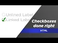 The RIGHT WAY to build checkboxes in forms that yields BETTER USABILITY HTML Tutorial