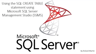 Using the SQL CREATE TABLE statement