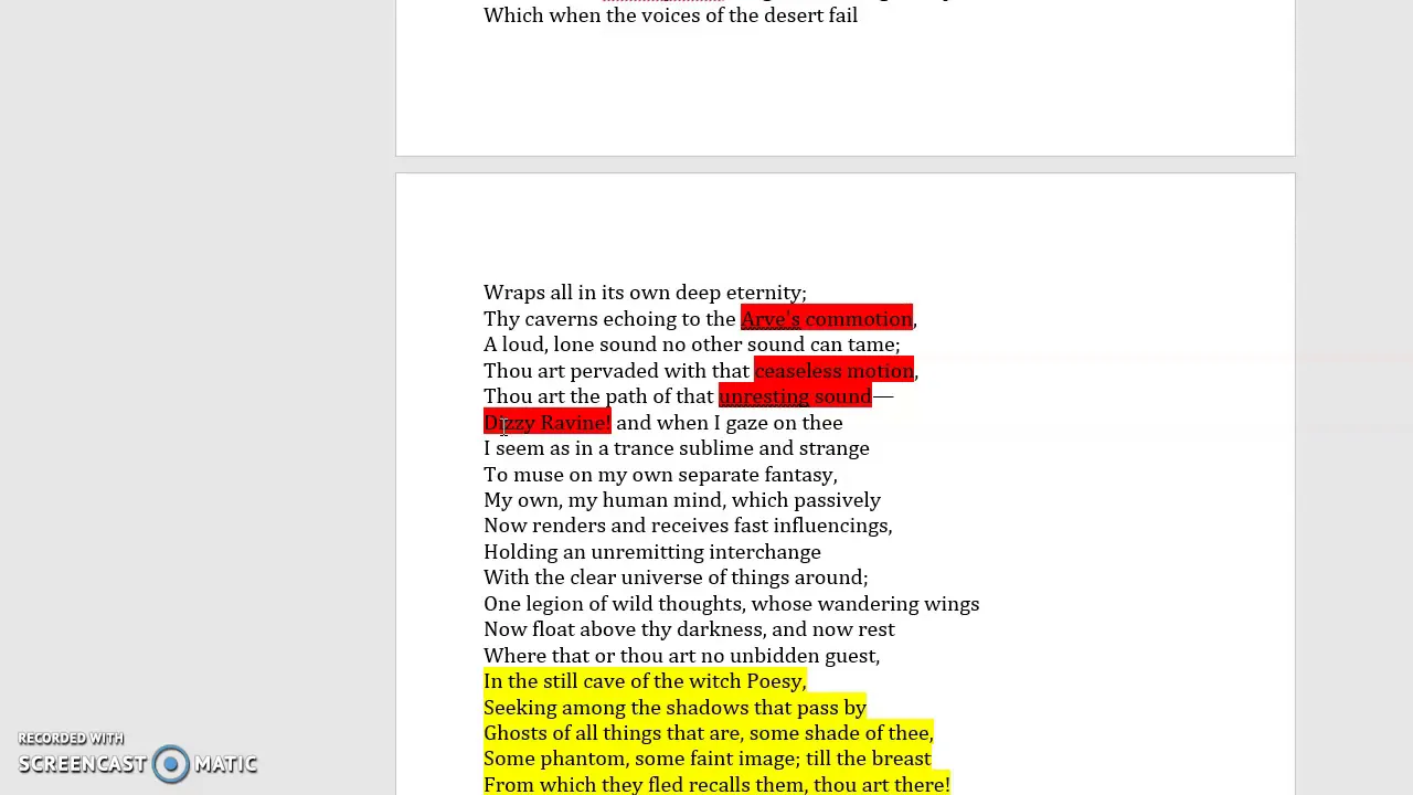 Close Reading of Shelley's Mont Blanc: Power and Mind