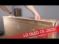 LG C5 OLED 55-inch TV unboxing and installation 2025