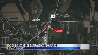 1 dead after 4 car collision in Grant County