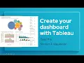 12 Create your first dashboard with Tableau