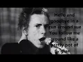 Sex Pistols- No Feelings Lyrics