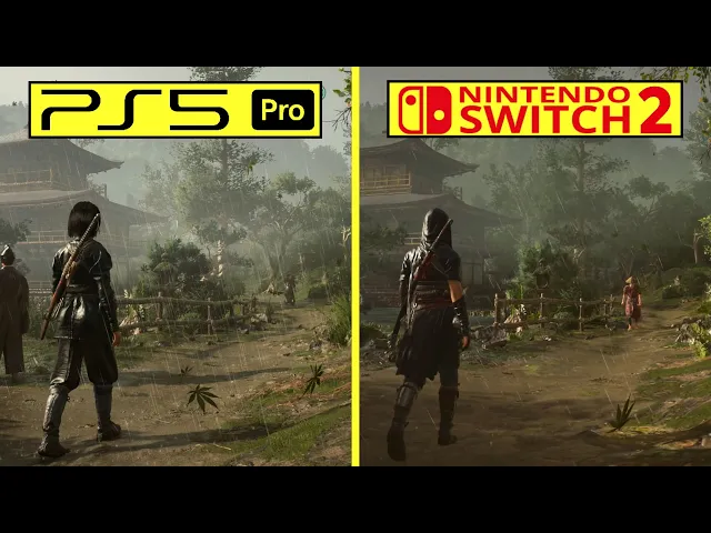 Assassin's Creed Shadows Nintendo Switch 2 vs PS5 Pro Early Graphics Comparison