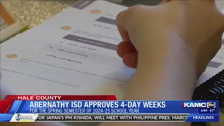 Abernathy Board of Trustees approves 4-day weeks for 2024-2025 school year