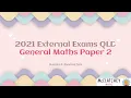 2021 General Maths QLD Paper 2 Q5 Bivariate Data Analysis