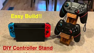 diy wood video game controller stand