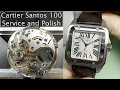 Cartier Santos 100 Service and Refinish - Watch Repair Polishing and Brushing