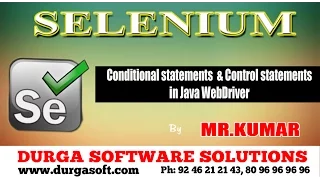 Selenium - Conditional and Control statements in java WebDriver