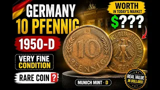 Germany 10 Pfennig 1950 D Coin Value Today Rare 1950-D German Coin Worth in Dollars