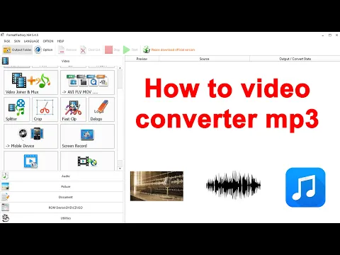 Download MP3 How to convert video to mp3 ||  convert video to mp3 format factory || 2021