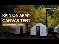 Download Lagu Rain on an Army Canvas Tent Sleep Sound - 10 Hours - Black Screen