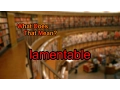 What does lamentable mean