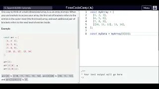 Lesson 43 Basic JavaScript Access Multi-Dimensional Arrays With Indexes