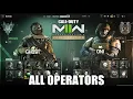 All Operators Modern Warfare 2 All Operators All Operators in MW2 COD MW2 All Operators MW2 PS5