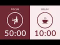 Pomodoro Timer with Brown Noise 7-Hour Study with Me for Deep Focus AD